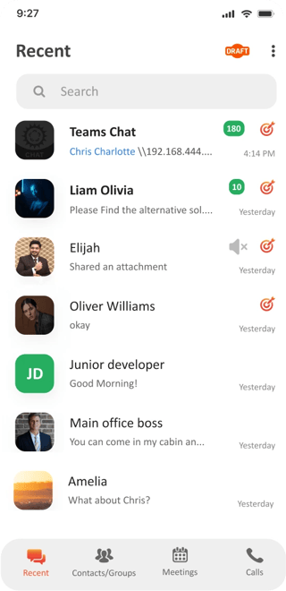 recent screen